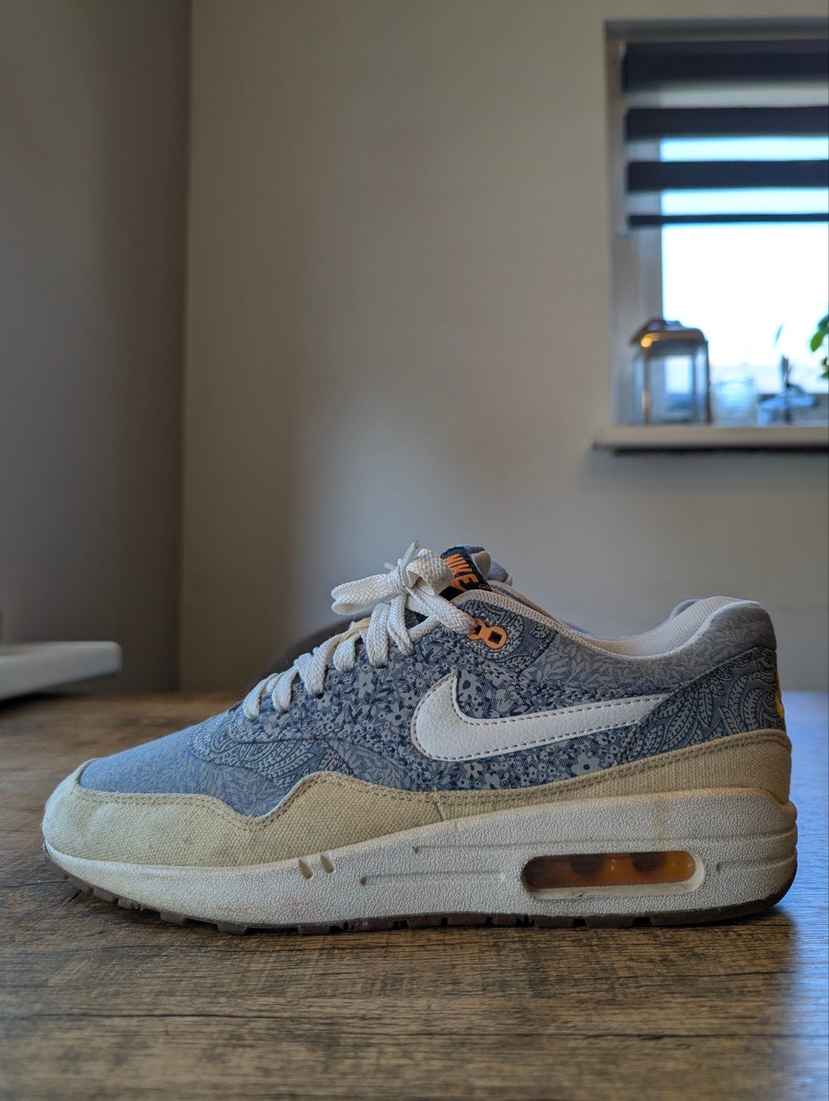 Nike Air Max 1 Liberty London Blue" 43, Kleding | Heren, Schoenen, Nike air max, Blauw, Ophalen of Verzenden, Gedragen