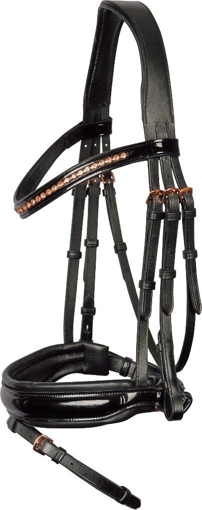 Harry's Horse Hoofdstel Chique Rosegold, maat Cob, Dieren en Toebehoren, Paarden en Pony's | Hoofdstellen en Tuigage, Verstelbaar
