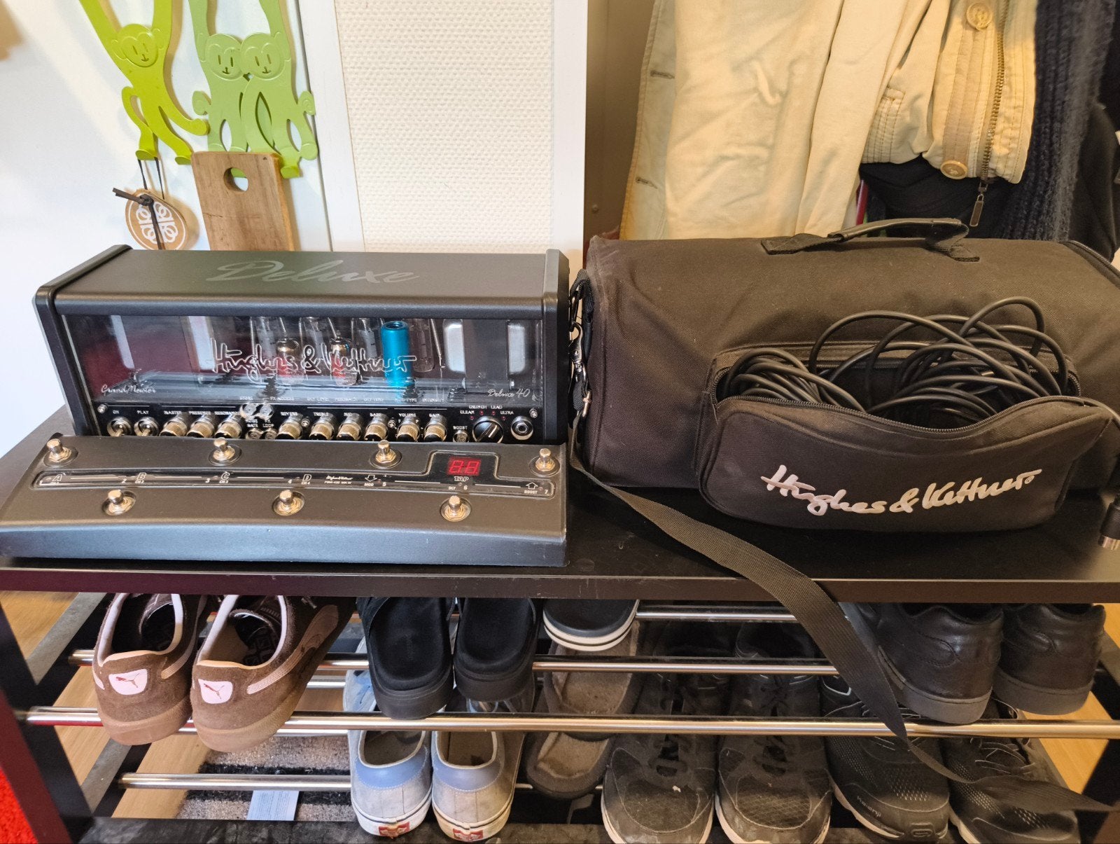 Hughes & Kettner Grandmeister Deluxe 40 + Footswitch & Tas, Ophalen, Zo goed als nieuw, Gitaar, Minder dan 50 watt