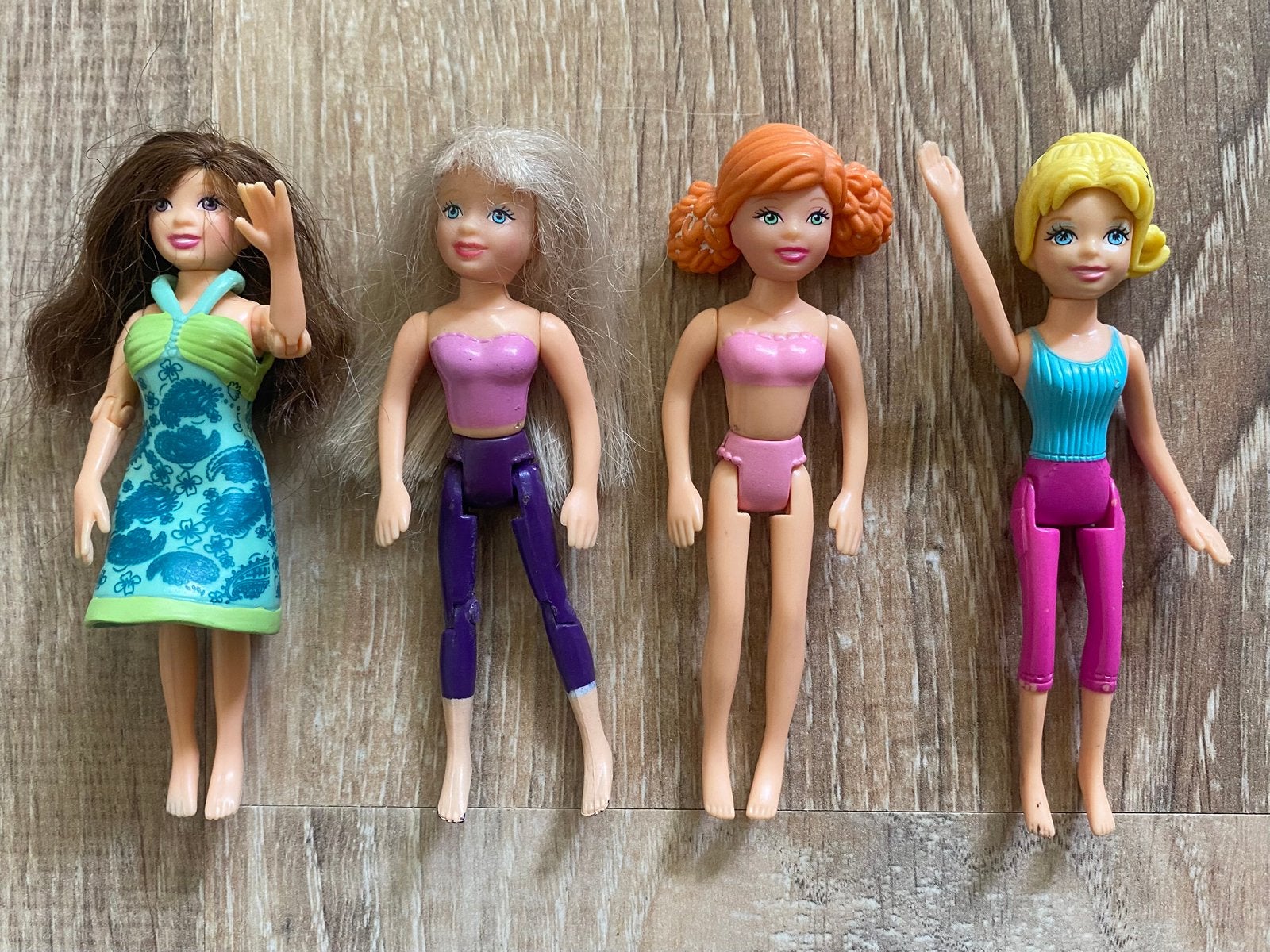 4x Mattel CHINA - Polly Pocket popjes, Ophalen of Verzenden, Zo goed als nieuw, Pop