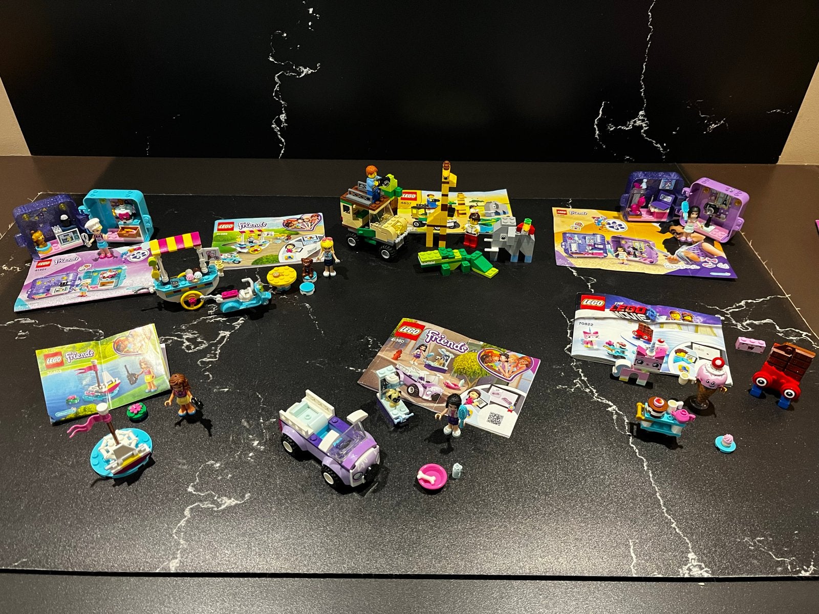 9 diverse Lego sets waaronder Lego Friends en The Lego Movie, Gebruikt, Lego, Friends, Ophalen of Verzenden