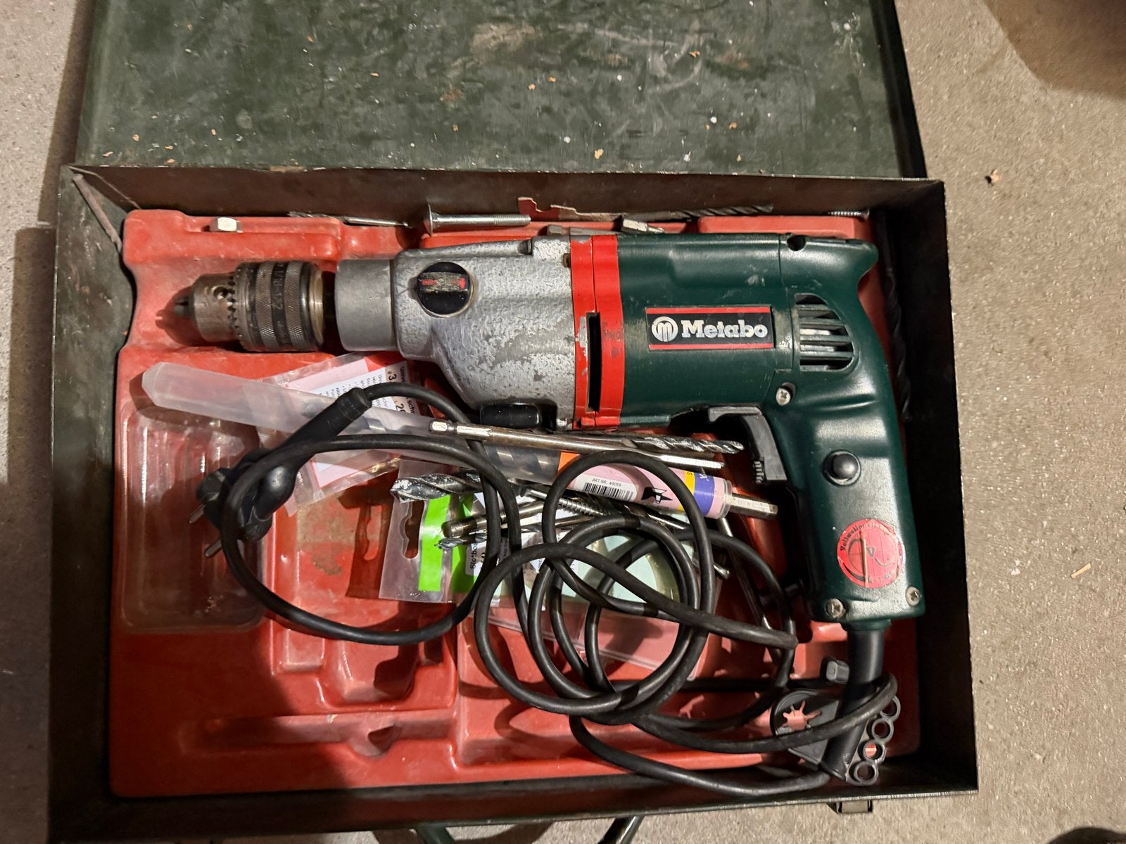 Metabo boormachine - Koolborstels kapot, Ophalen, Gebruikt, 600 watt of meer, Boormachine