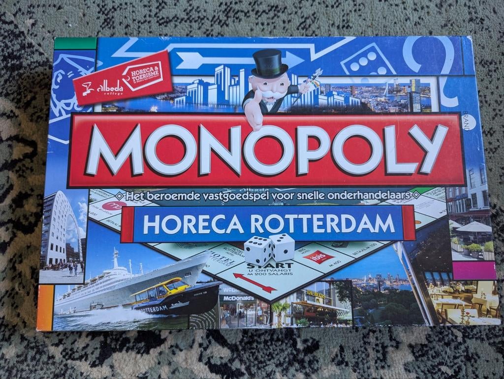 Monopoly Horeca Rotterdam - Zo goed als nieuw, Vijf spelers of meer, Ophalen of Verzenden, Zo goed als nieuw, Monopoly