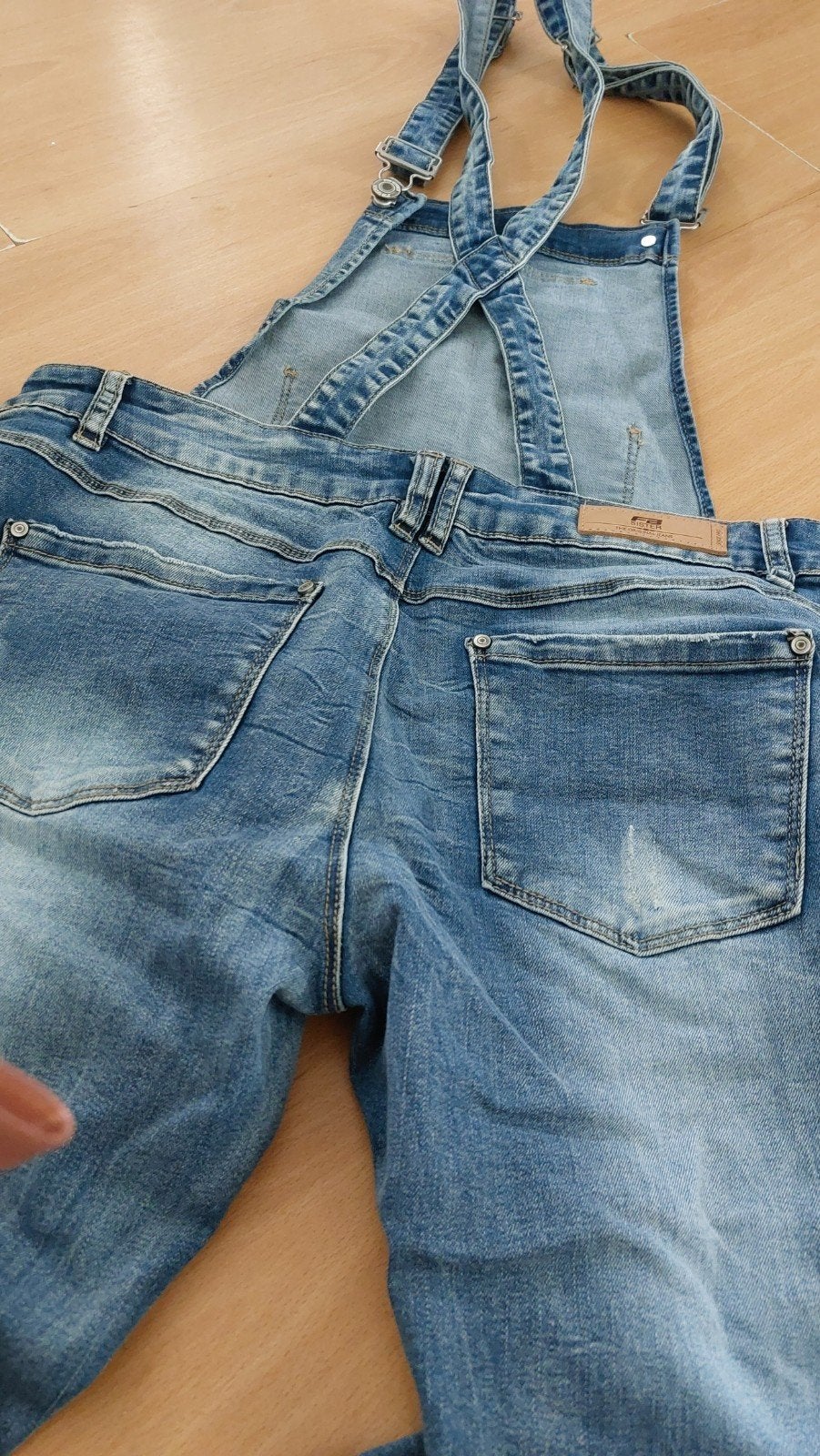 Te koop tuinspijkerbroek mt L, Ophalen of Verzenden, Zo goed als nieuw, Blauw, W28 - W29 (confectie 36)
