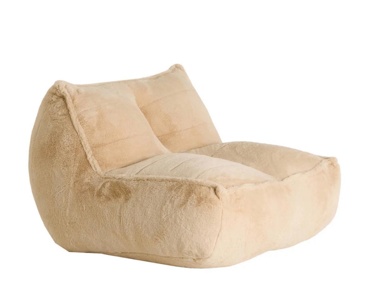Nous living poef stoel fluffy, Ophalen, Overige materialen, Wit, Zo goed als nieuw