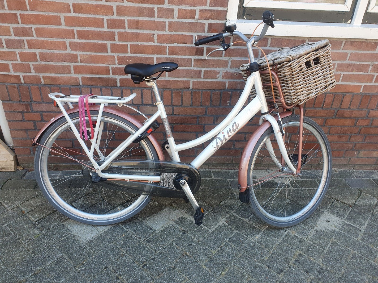 Batavus Diva Dames / meisjes fiets met Mand, 26 inch, Terugtraprem, Batavus, Ophalen of Verzenden, 53 tot 56 cm