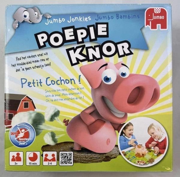 Jumbo Jonkies Poepie Knor Kinderspel bordspel spel compleet