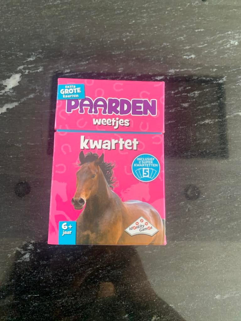 Paarden weetjes kwartet - Extra grote kaarten, Hobby en Vrije tijd, Gezelschapsspellen | Kaartspellen, Drie of vier spelers, Ophalen