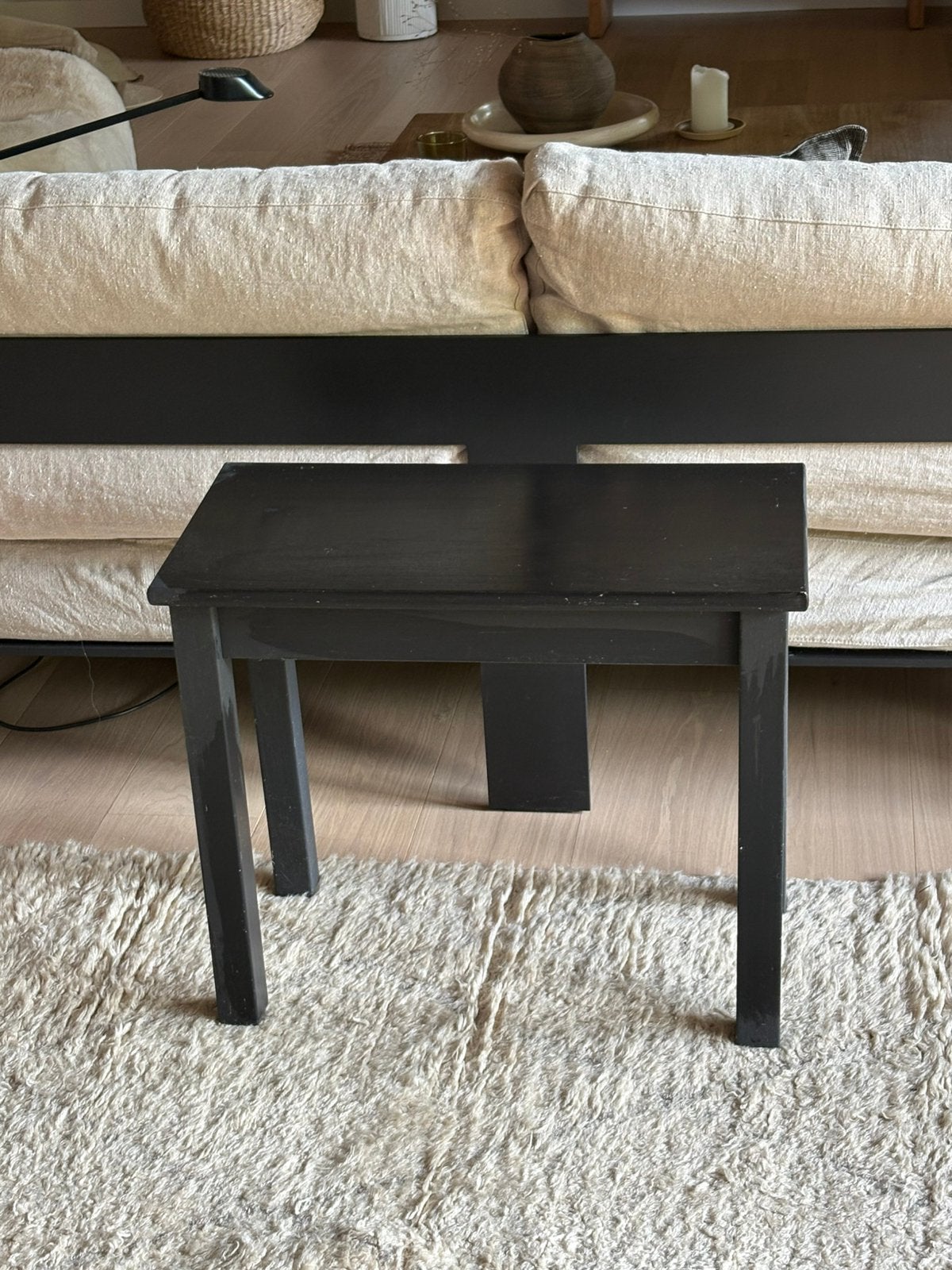 Klein smal tafeltje, Ophalen, Zo goed als nieuw, Rechthoekig, Minder dan 55 cm