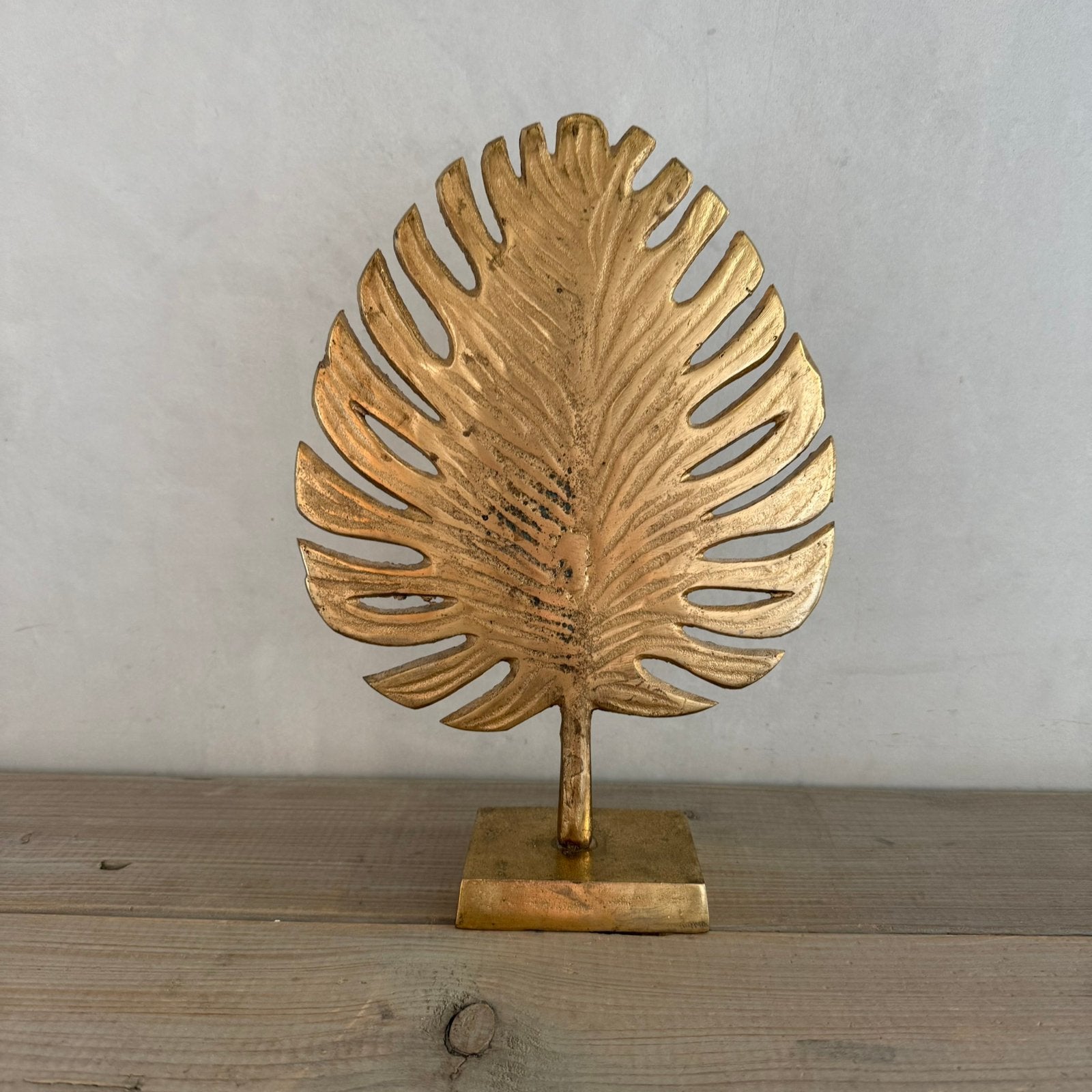 Ornament Blad goudkleurig goud 34 x 25 cm, Ophalen of Verzenden, Zo goed als nieuw