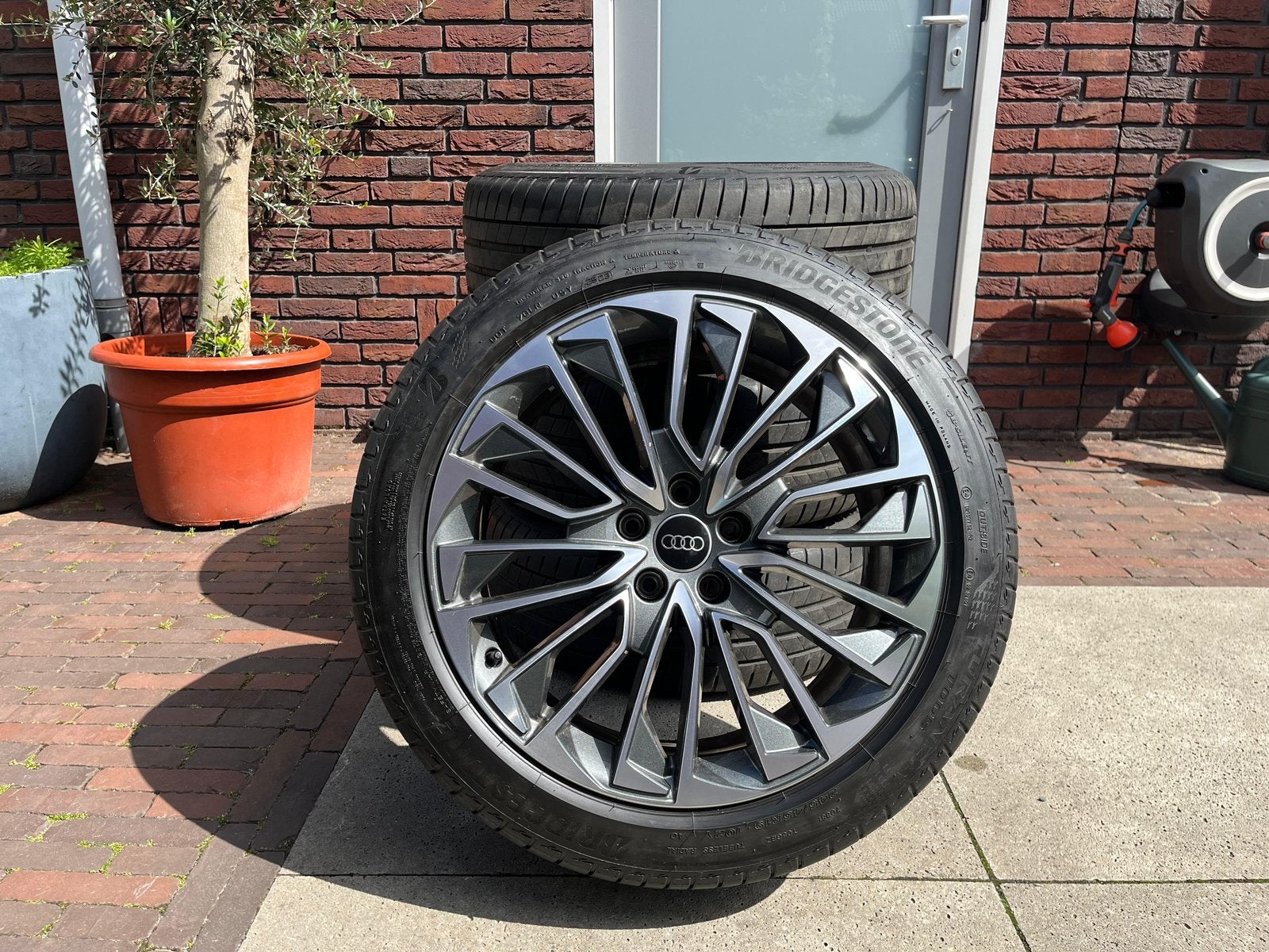 Originele Audi A6 S6 C8 19 inch 5x112 Bridgestone AO, Audi, Banden en Velgen, Personenwagen, **