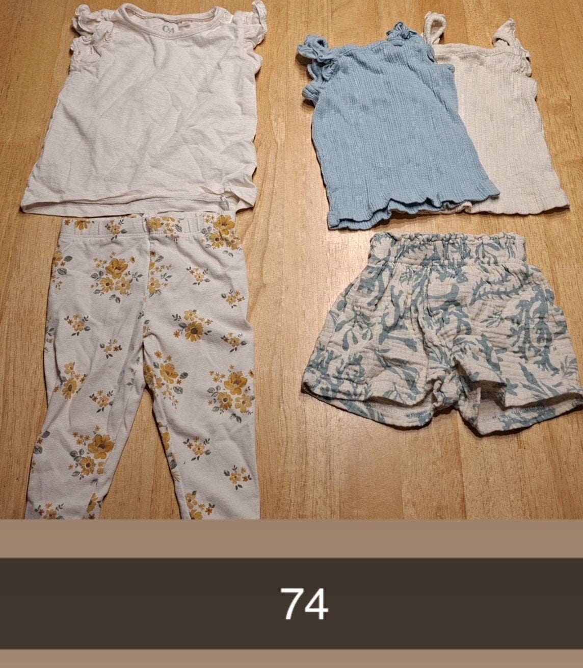 Zomerse setje maat 74, Kinderen en Baby's, Babykleding | Maat 74, Ophalen of Verzenden, Zo goed als nieuw, Meisje