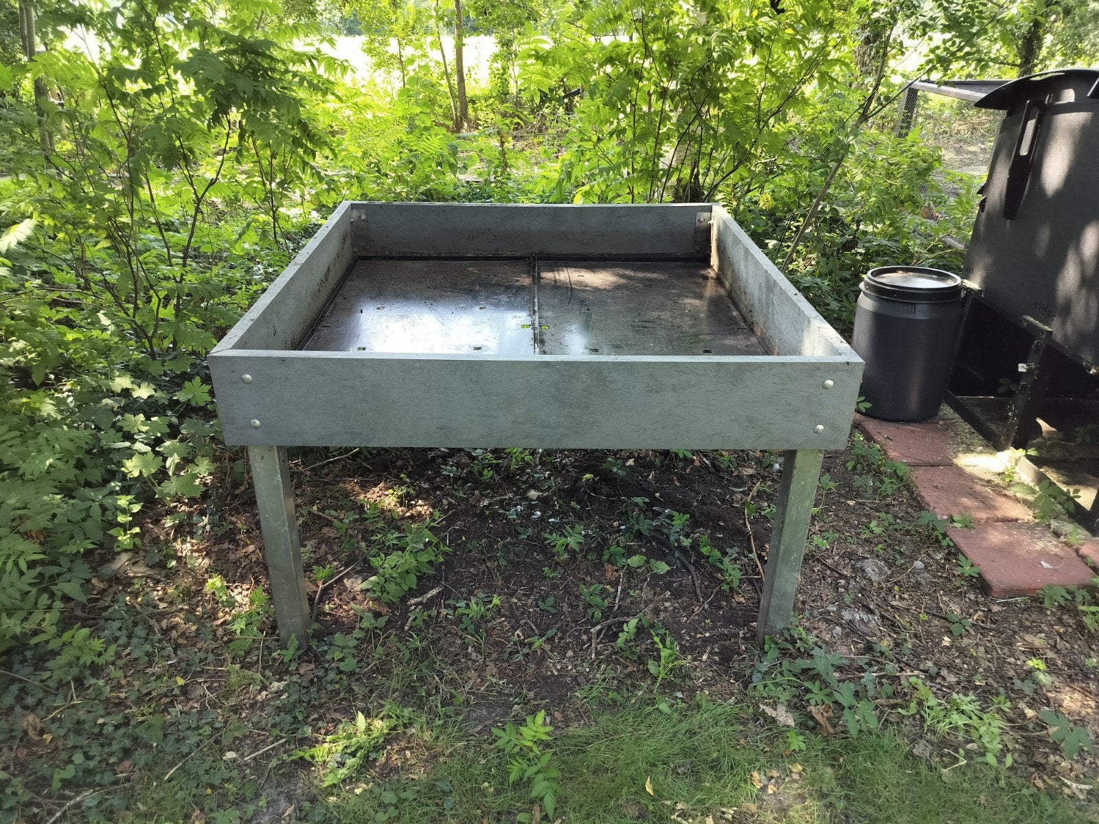 Makkelijke moestuinbak op poten voor tuin/balkon, Ophalen, Gebruikt, 100 cm of meer, Vierkant