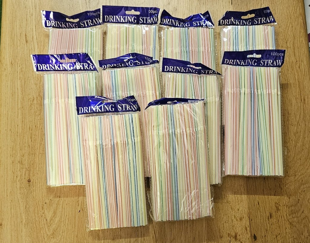 1000 Plastic rietjes, buigbaar, meerkleurig, nieuw, Overige typen, Kunststof, Nieuw, Ophalen of Verzenden