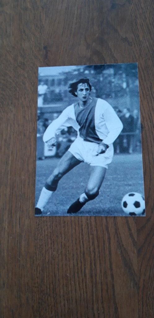 Foto Johan Cruyff, Ophalen of Verzenden, Zo goed als nieuw, Ajax, Spelerskaart
