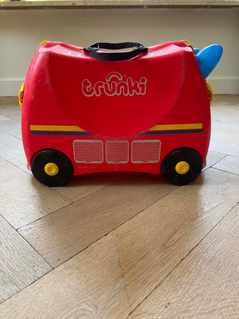 Trunki kinderkoffer, brandweerwagen met wieltjes, Ophalen of Verzenden, Zo goed als nieuw