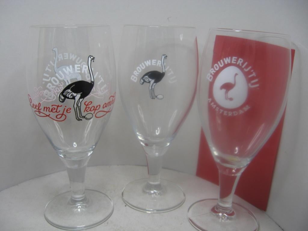 Brouwerij 'T IJ bierglazen, Verzamelen, Biermerken, Ophalen of Verzenden, Zo goed als nieuw, Glas of Glazen, Overige merken