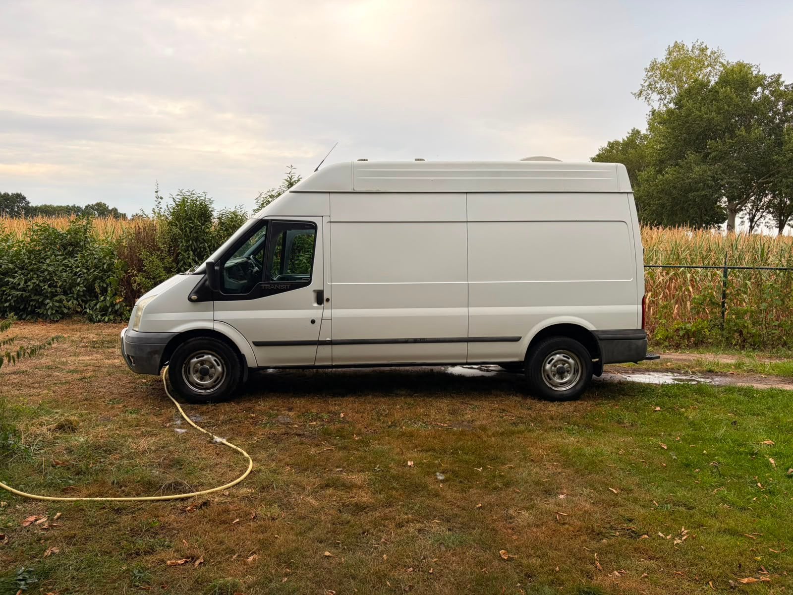 Ford Transit L3H3 2012 airco cruise control, Auto's, Bestelauto's, 2013 kg, 125 pk, 4 cilinders, Wit