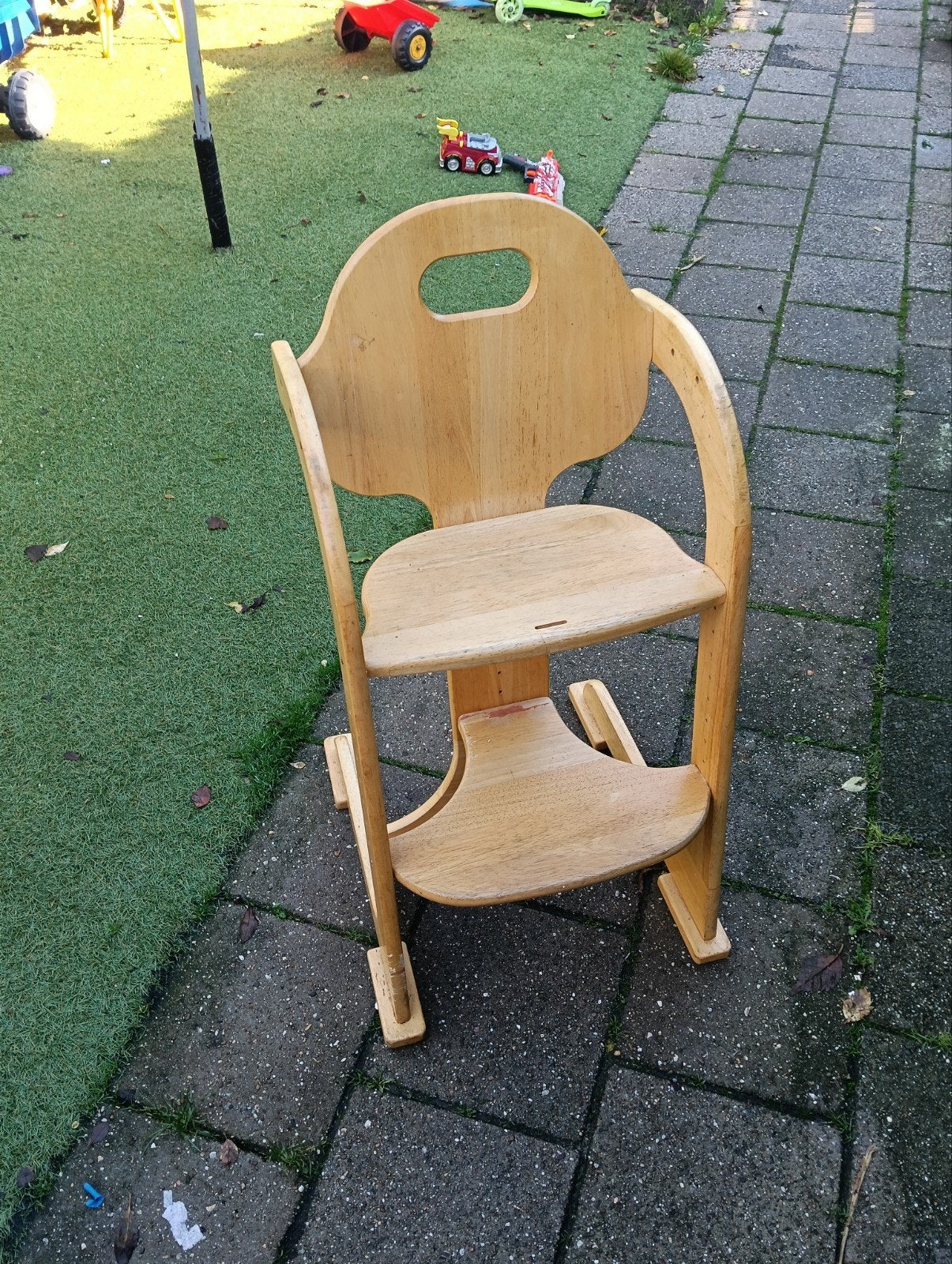 Houten meegroeistoel voor kinderen, Ophalen of Verzenden, Gebruikt, Meegroeistoel, Aanschuifbaar