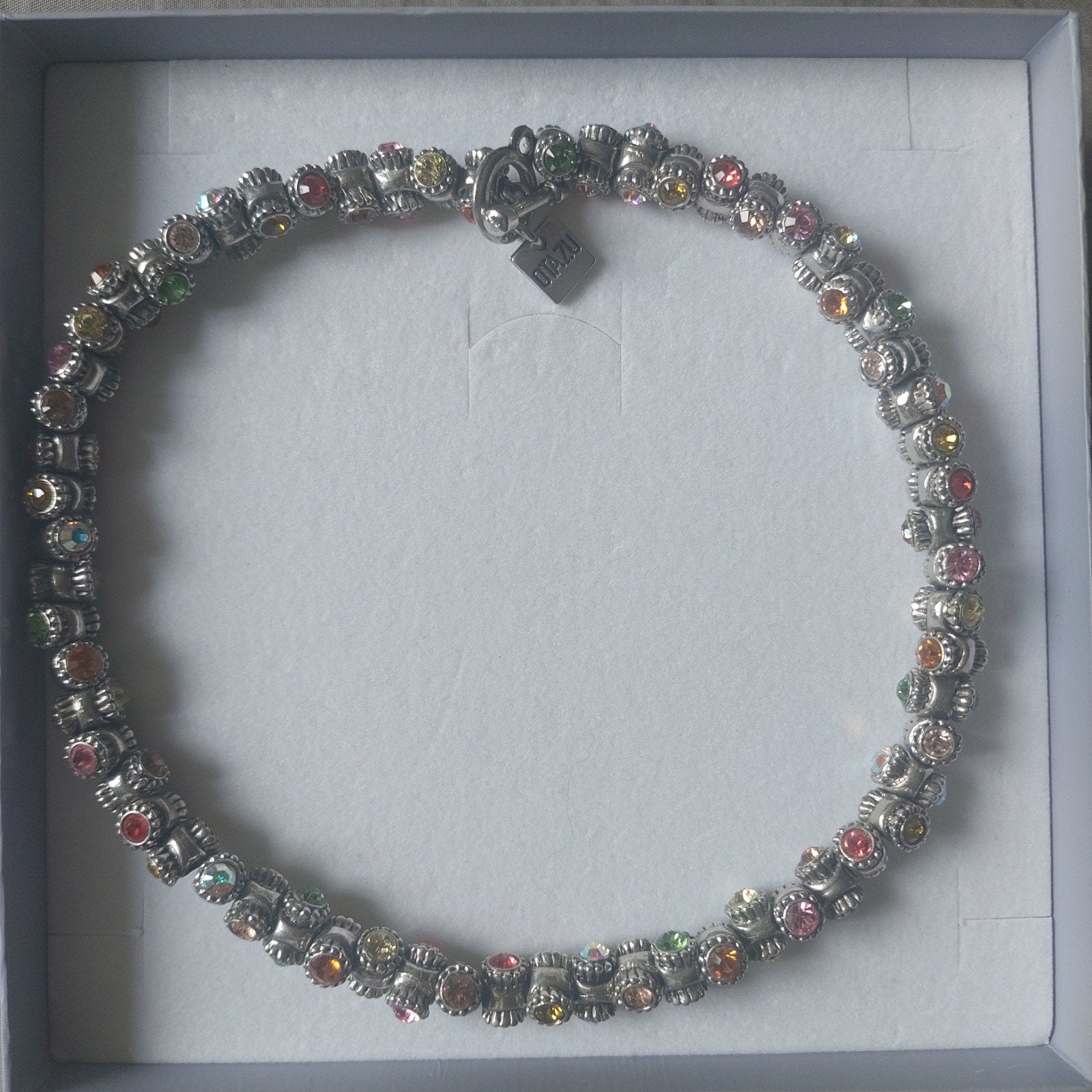 Otazu ketting met gekleurde kristallen, Met kristal, Overige materialen, Overige kleuren, Ophalen of Verzenden