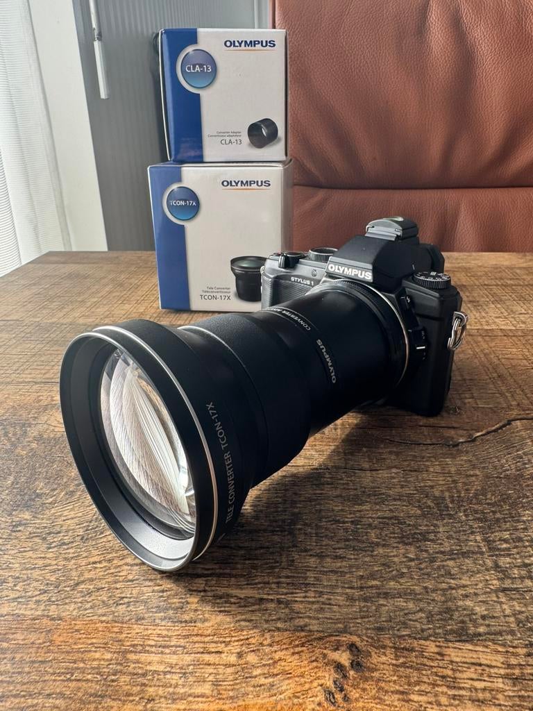 Olympus Stylus 1 + TCON-17X – 510mm f/2.8 compact tele set!, Audio, Tv en Foto, Fotocamera's Digitaal, Gebruikt, 12 Megapixel