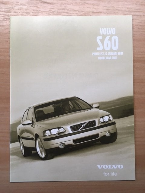 Prijslijst Volvo  S60    2001    -    In zeer goede conditie, Ophalen of Verzenden, Zo goed als nieuw, Volvo