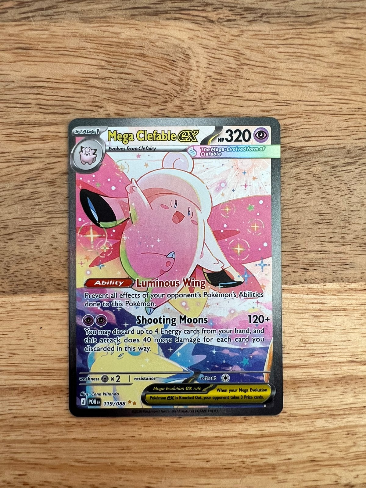 Mega Clefable ex (POR 119) Perfect Order, Ophalen of Verzenden, Zo goed als nieuw