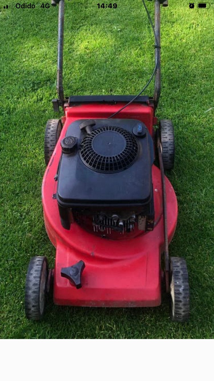 Nette grasmaaier benzine, Tuin en Terras, Grasmaaiers, Ophalen, Zo goed als nieuw, 50 cm of meer