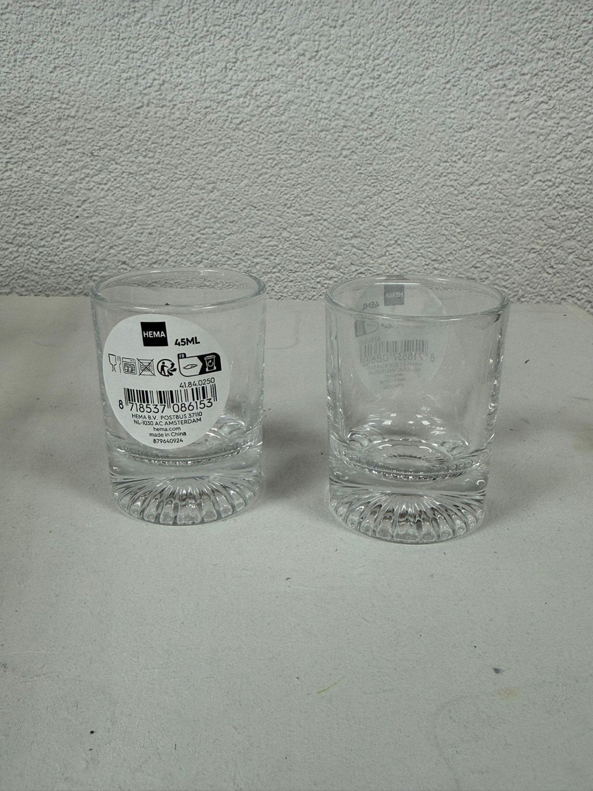 43 Borrelglaasjes / Shotglaasjes - HEMA 45ml, Ophalen of Verzenden, Gebruikt, Borrel- of Shotglas