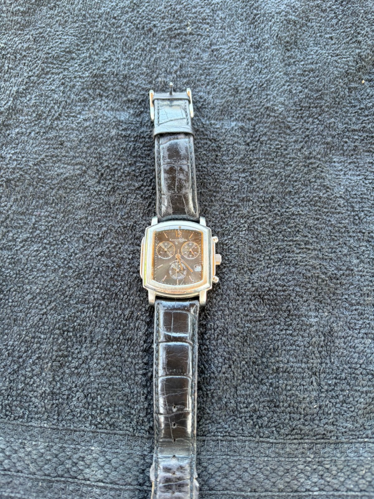 Kenneth cole, Sieraden, Tassen en Uiterlijk, Horloges | Dames, Zo goed als nieuw, Overige merken, Leer, Ophalen of Verzenden