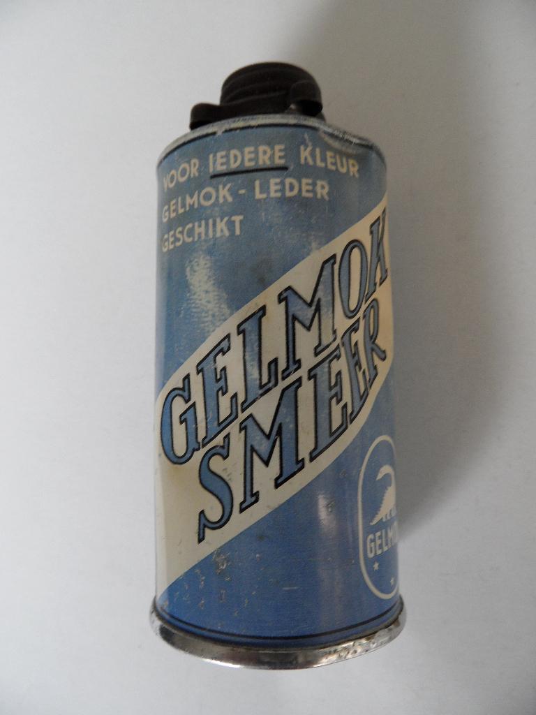 Gelmok lederfabriek Assen blikje, Verzenden, Gebruikt, Overige, Overige merken
