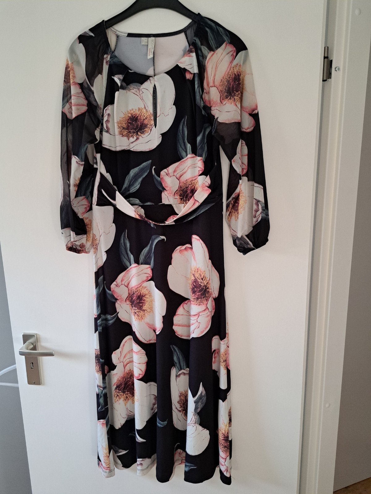Bodyflirt Boutique maxi jurk met bloemenprint, Zwart, Ophalen of Verzenden, Zo goed als nieuw, Bodyflirt Boutique