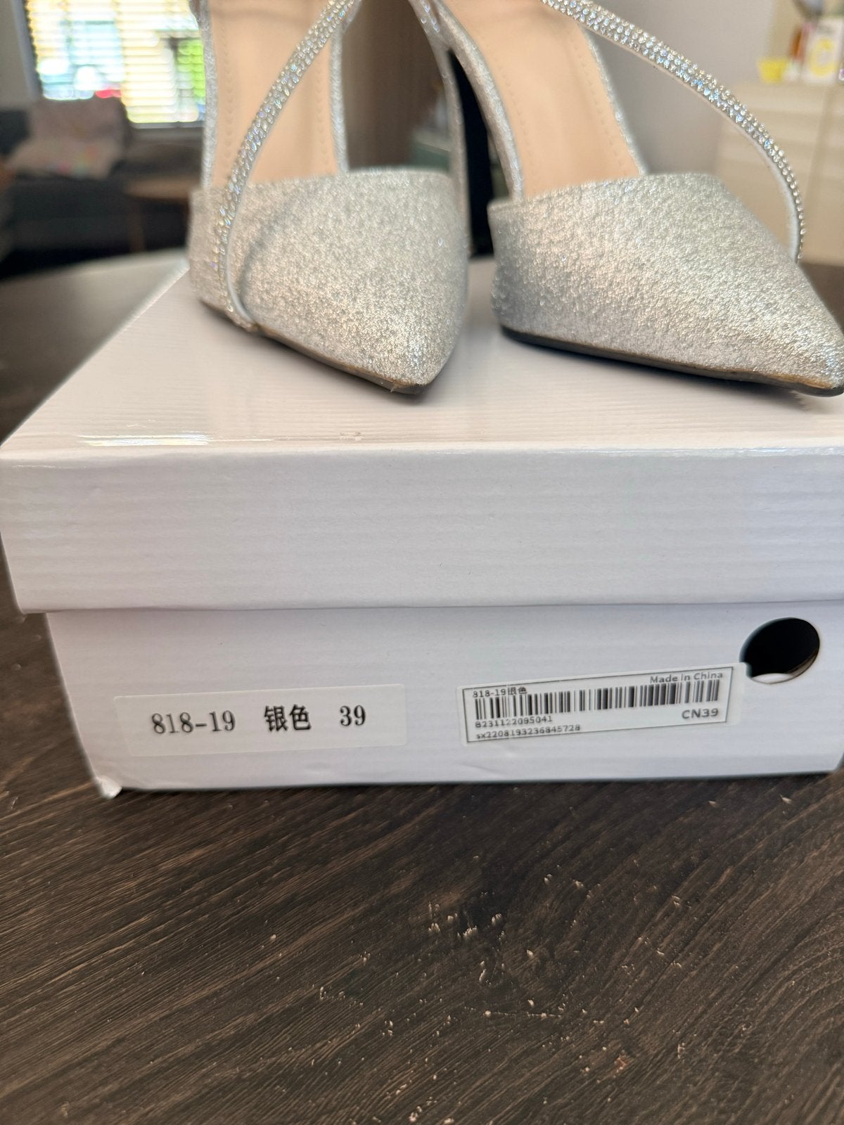 Zilveren glitter pumps met bandjes - Maat 39, Pumps, Overige kleuren, Nieuw, Ophalen of Verzenden