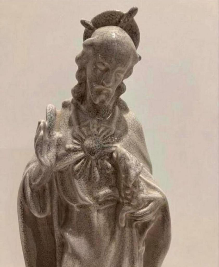 Leo Jungblut 1930 antiek Beeld Christus goede herder 35cm, Antiek en Kunst, Antiek | Religie, Ophalen of Verzenden