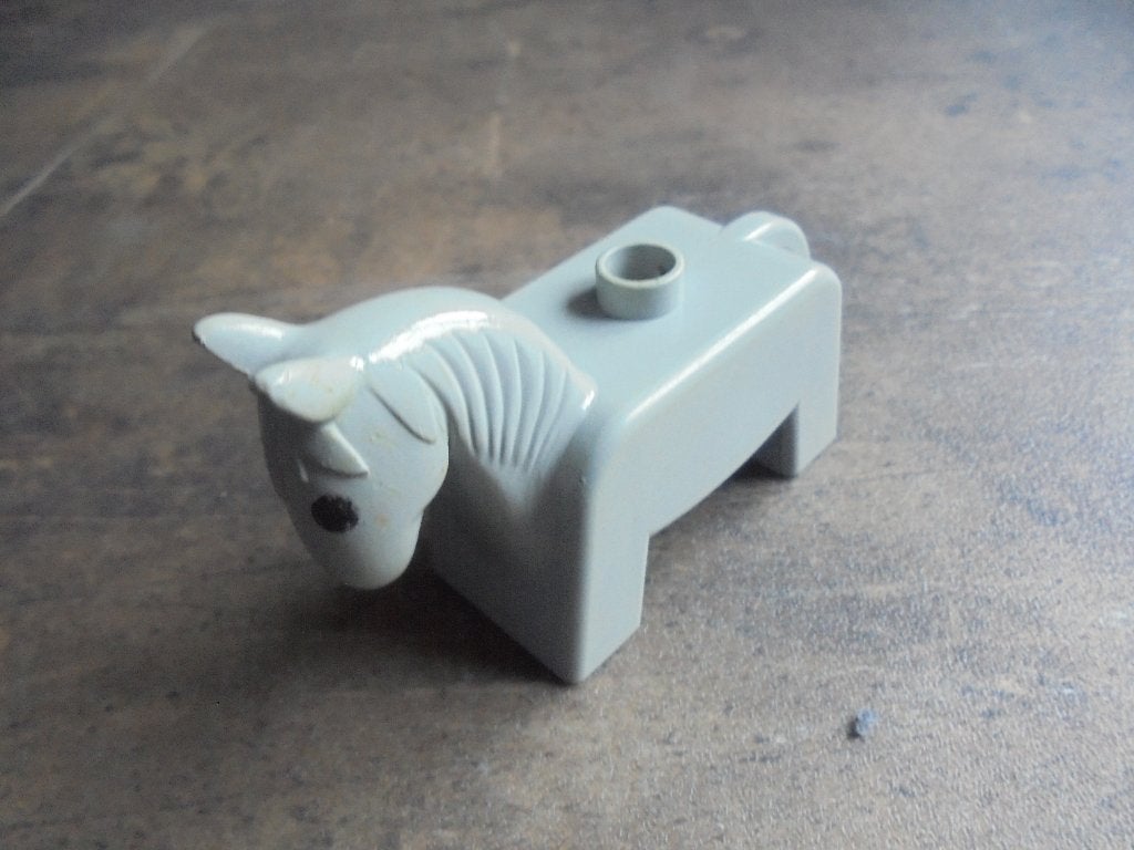 Lego Duplo Animal Horse Solid Black Eyes (zie foto's) 13, Ophalen of Verzenden, Gebruikt, Losse stenen, Duplo