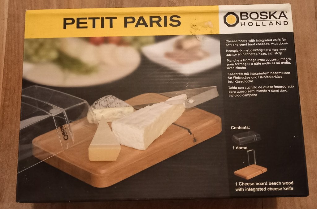 Boska Holland Petit Paris Kaasplank met Kaasmes en Stolp, Overige merken, Overige typen, Ophalen of Verzenden, Zo goed als nieuw