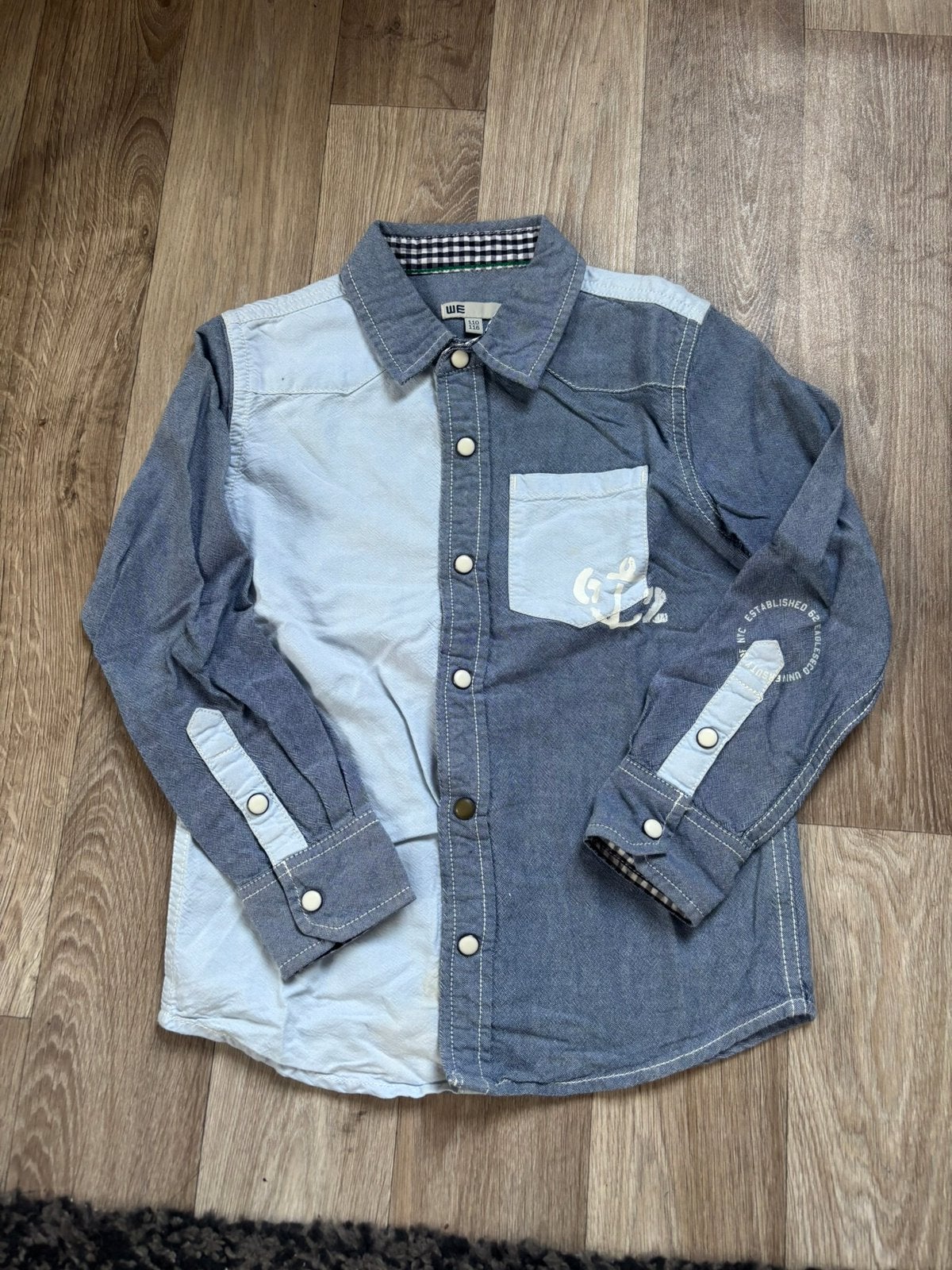 Blouse WE maat 110/116, Ophalen of Verzenden, Gebruikt, Jongen, Overhemd of Blouse