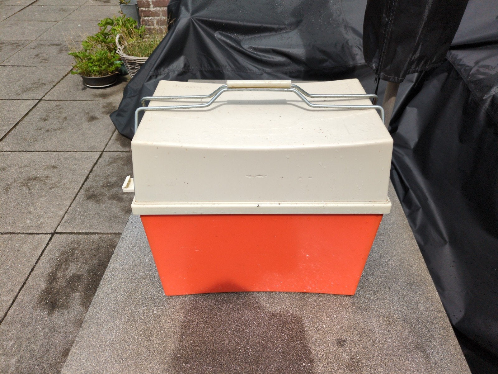Curver Koelbox Oranje/Wit - Vintage en Functioneel, Ophalen of Verzenden, Gebruikt, Koelbox, Koelelement