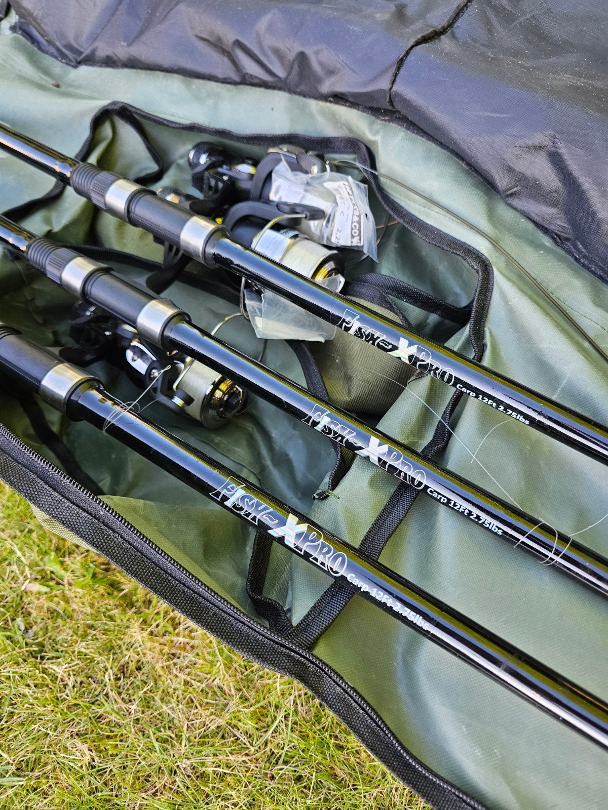 3x Karpers hengel 3.60 meter 2.75 Lbs met hengelsteun, Watersport en Boten, Hengelsport | Karpervissen, Ophalen of Verzenden, Nieuw