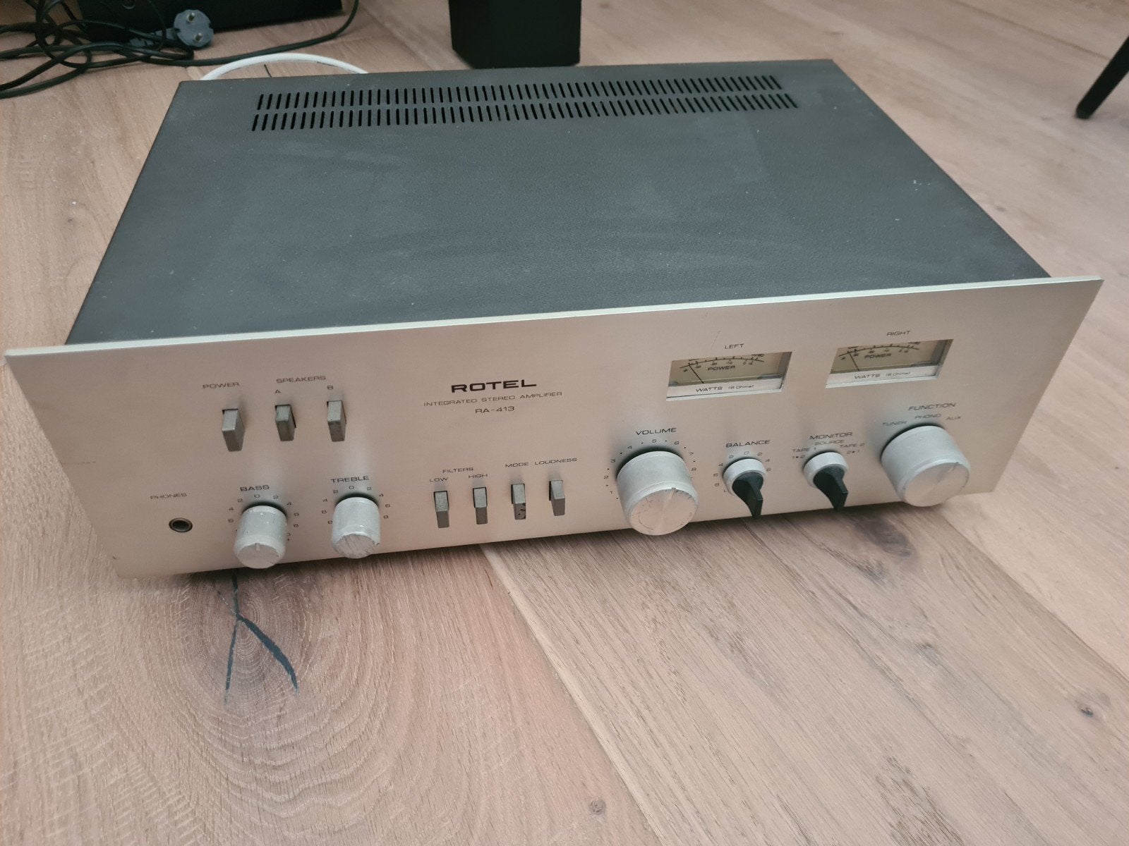 Rotel RA 413 versterker vintage gereviseerd, Refurbished, Ophalen, Overige merken, Minder dan 60 watt