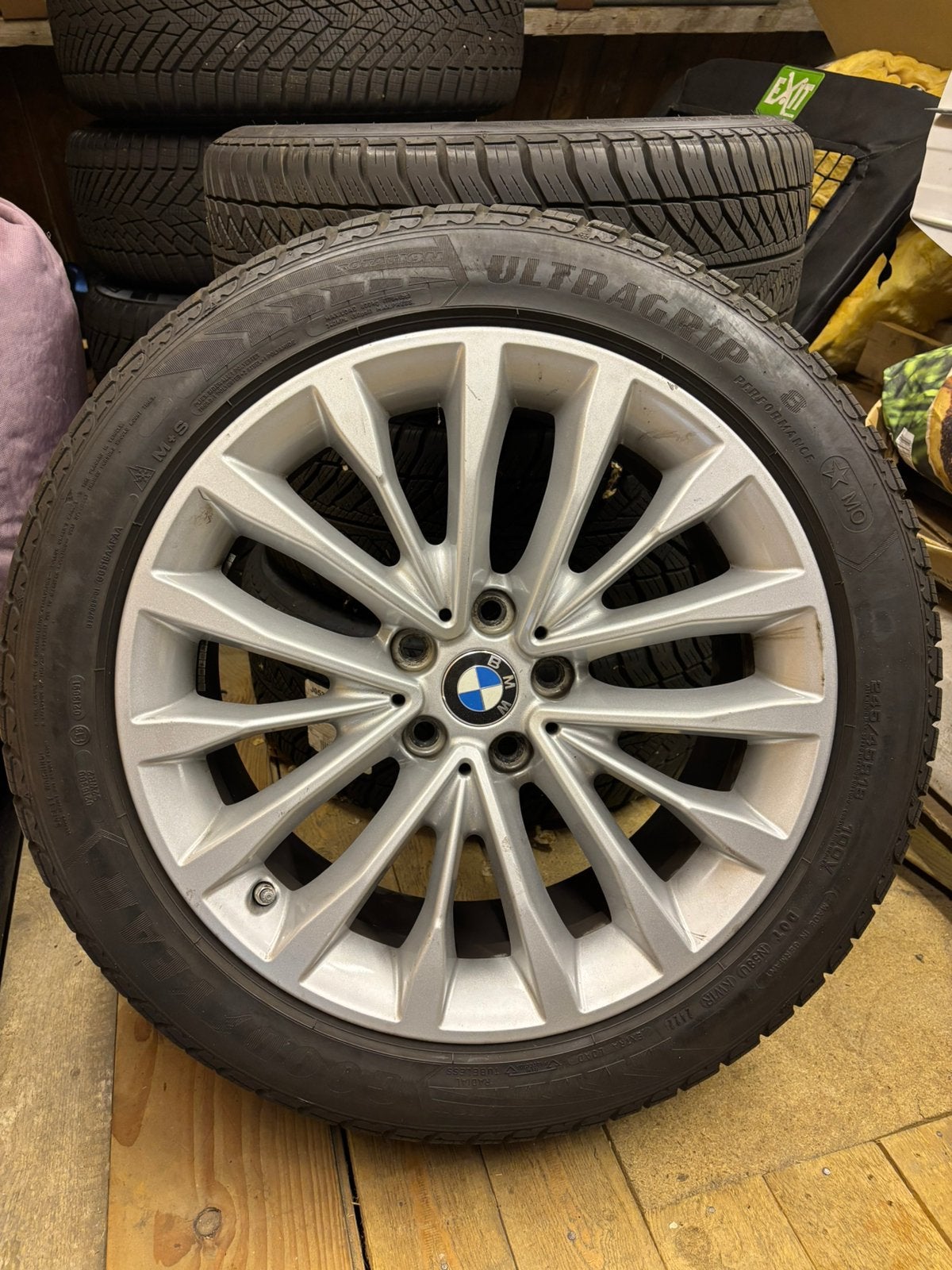 BMW 5 2017-2023 winterbanden set 245/45/18, 6,8-7,1 mm, zgan, Ophalen, 18 inch, 245 mm, Banden en Velgen