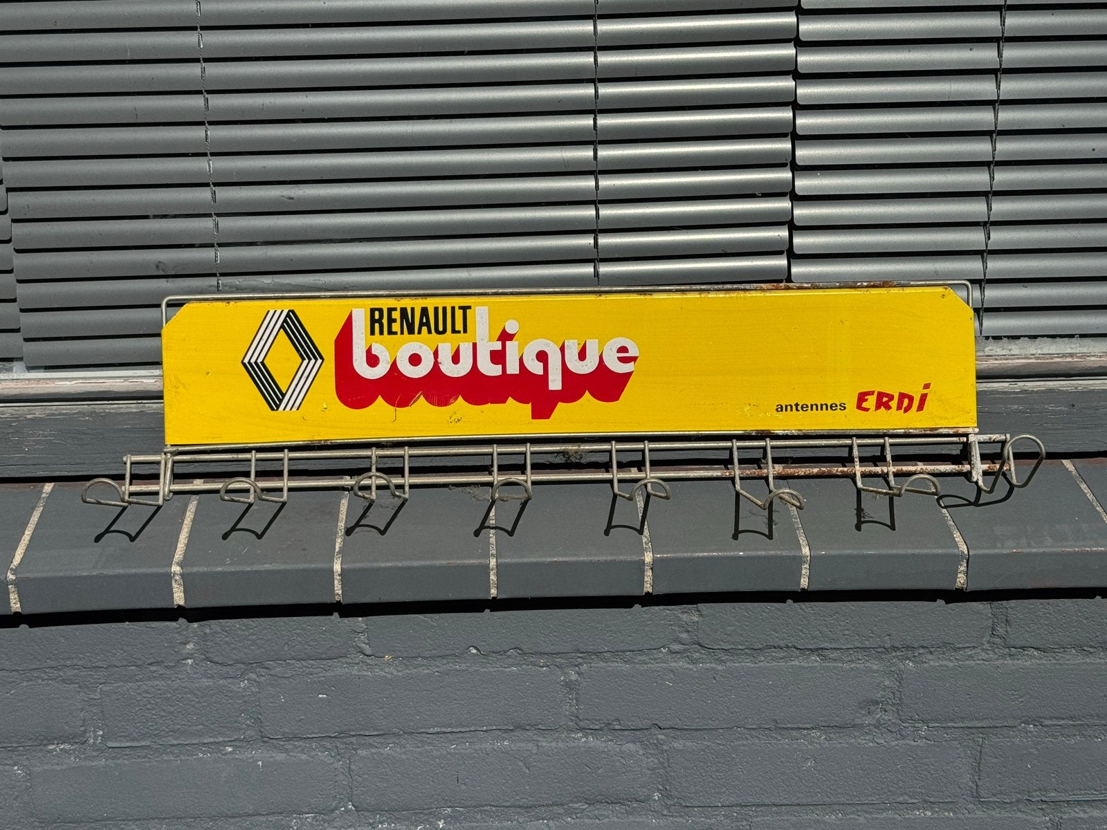 Vintage Renault Boutique Antenne ERDI Reclamebord, Reclamebord, Gebruikt, ., Ophalen of Verzenden