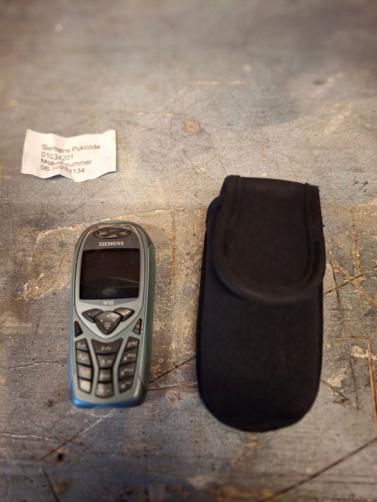 Siemens M55 Mobiele Telefoon met Hoesje - Gebruikt, Telecommunicatie, Mobiele telefoons | Sony, Ophalen, Gebruikt, Geen camera