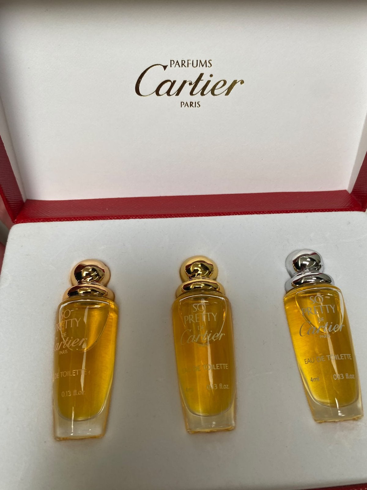 Cartier parfum doos So Pretty, Ophalen of Verzenden, Zo goed als nieuw, Miniatuur
