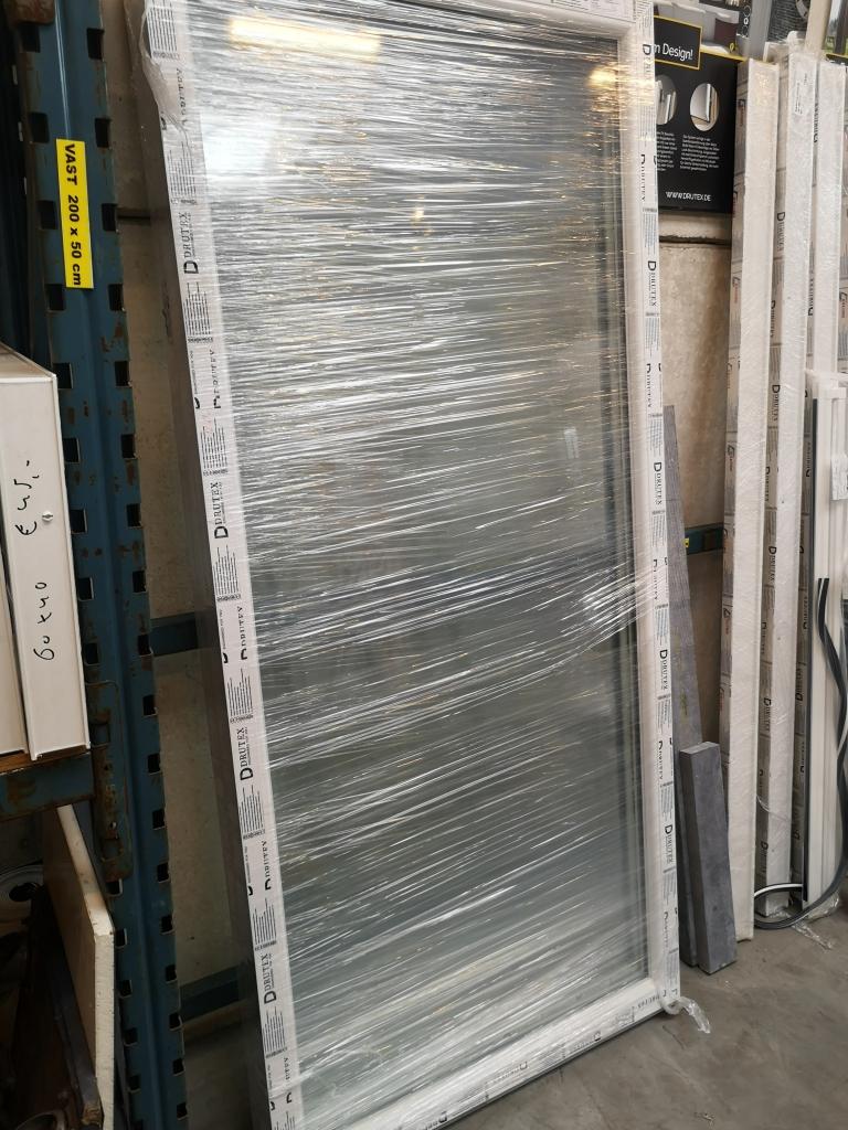 Kunststof vast kozijn 100 x 215 wit RAL 9016, Kunststof, Raamkozijn, Niet ingevuld, Nieuw