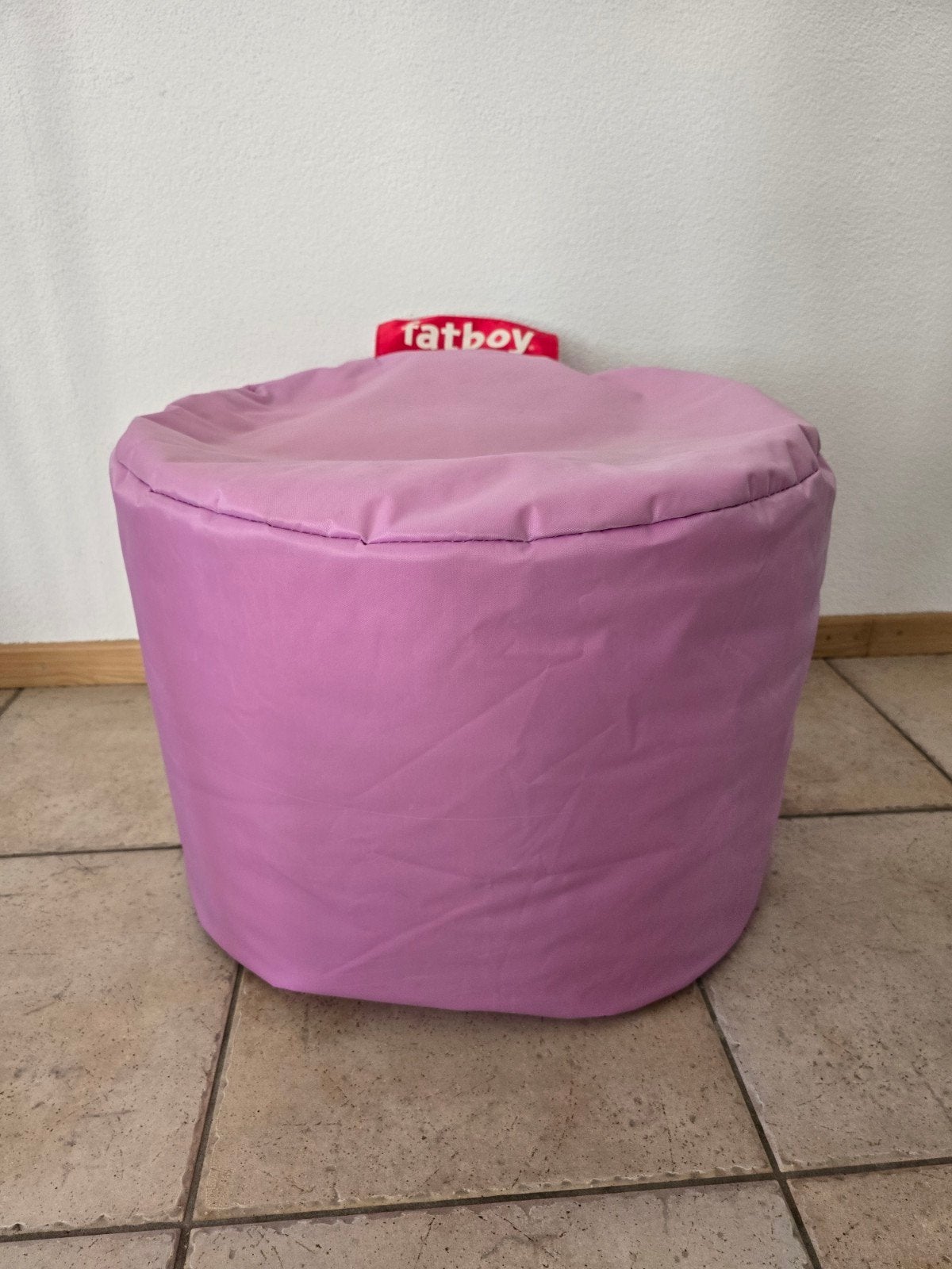 Fatboy Point poef/ bijzettafel roze - zo goed als nieuw, Ophalen of Verzenden, Zo goed als nieuw, Stof, 50 tot 75 cm