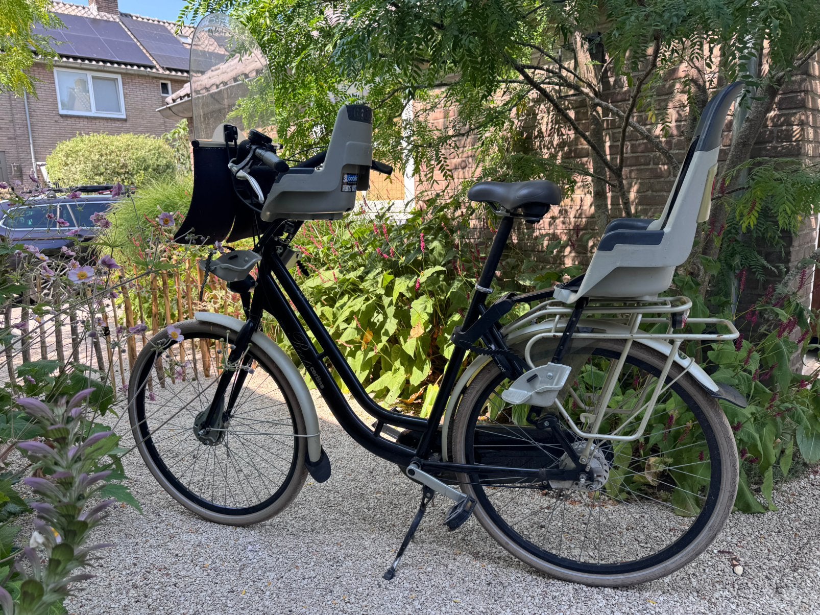 Cortina Roots moederfiets met twee kinderzitjes, Fietsen en Brommers, Fietsen | Dames | Moederfietsen, Ophalen, 2 zitjes, Zo goed als nieuw