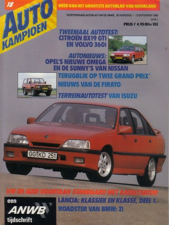 Autokampioen 18 1986 : BMW Z1 - Citroen BX 19GTi - Volvo 360, Ophalen of Verzenden, Gelezen, Algemeen
