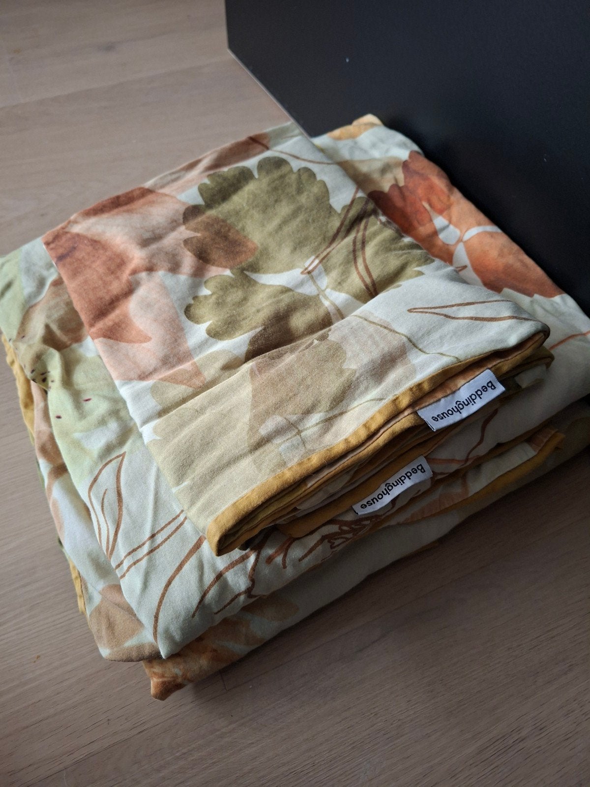 Dekbedovertrek 2x 140x220 Beddinghouse Bladeren, Gebruikt, Eenpersoons, Bruin, Dekbedovertrek