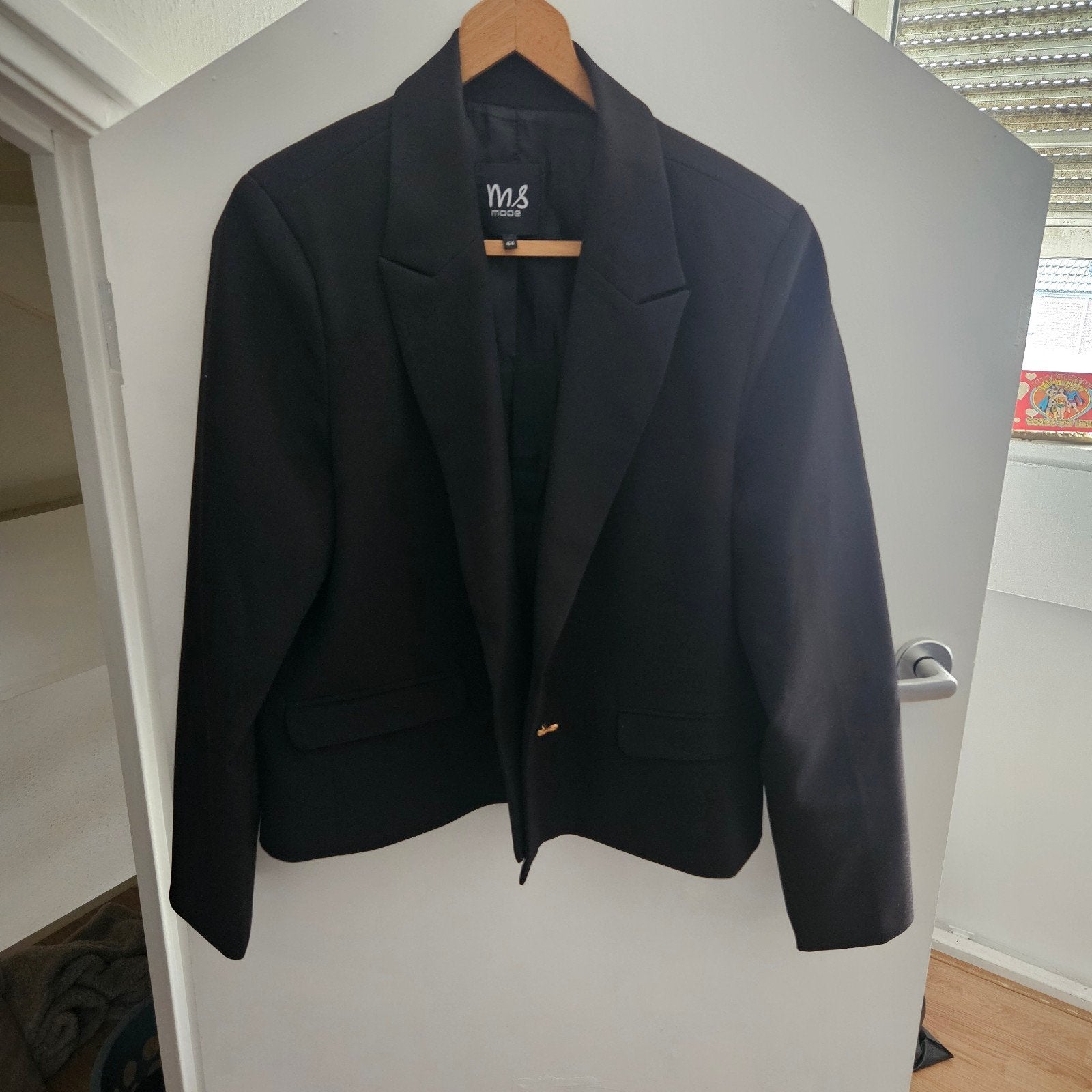 Blazer MS mode maat 44, Ophalen of Verzenden, Zo goed als nieuw, Maat 42/44 (L), Zwart